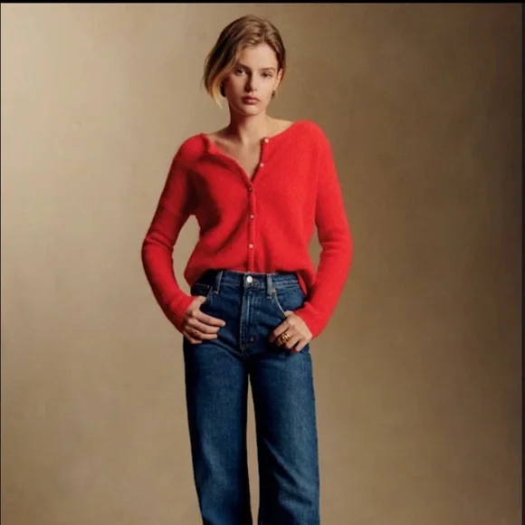 Sezane Gaspard Reb Mohair Alpaca Button Up Cardigan size Small - Picture 2 of 8